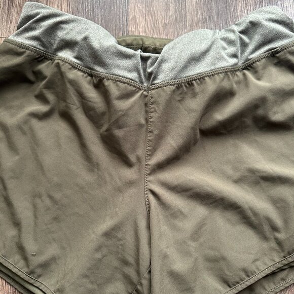 Olive Green Athletic Running Shorts - Size Medium - Picture 2 of 3